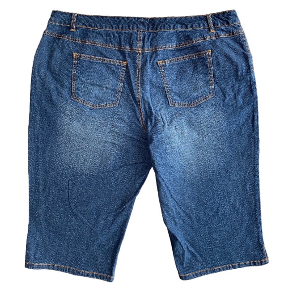 Natural Fit Stretch Capri Woman Within Plus Size 20W Blue Jeans Cropped Capris - Picture 6 of 14